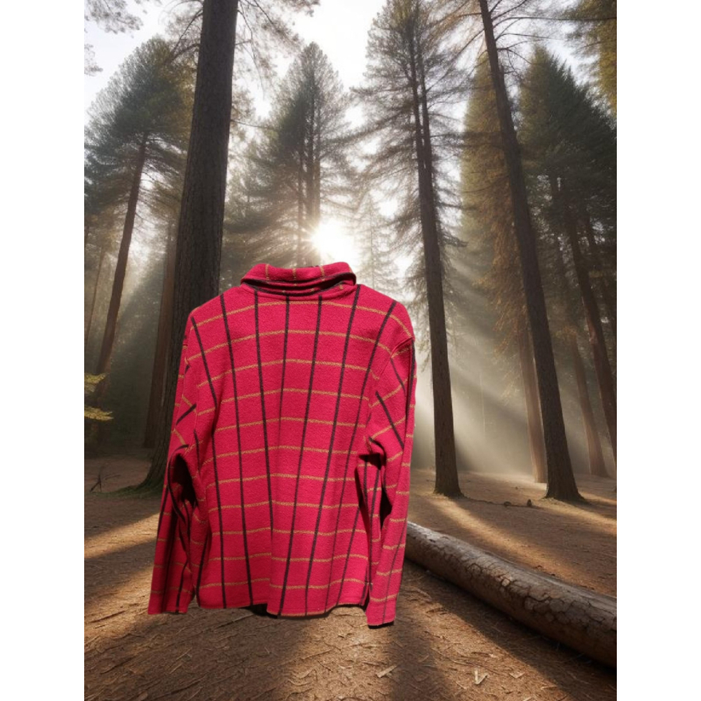 Faded Glory Button Down Fleece Jacket Red Size XL - Picture 3 of 3